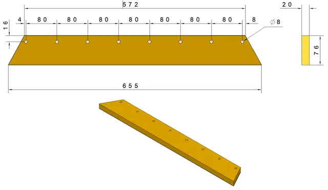 Ravo nozzle, PU 85 shA (L=655) * (4240063) 