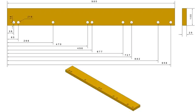 Wasa, Broddson slepesko PU 95 shA (980x100x25) 